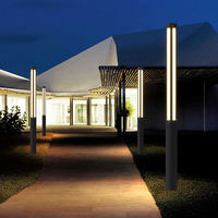 Cadre en aluminium Couvercle PC 3000mm Hauteur 30W Poteau de jardin circulaire Éclairage extérieur LED Post Light