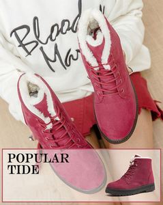 Vente flash - Bottes d'hiver pour femmes, chaussures chaudes, bottes courtes, talons plats, chaussures en coton pour femmes - Product Image 4