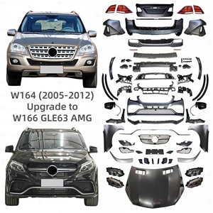 Kit carrosserie de haute qualité en plastique PP <span class=keywords><strong>W164</strong></span> pour <span class=keywords><strong>Mercedes</strong></span> Benz ML <span class=keywords><strong>W164</strong></span> 2007-2013, mise à niveau vers le kit carrosserie GLE63 <span class=keywords><strong>AMG</strong></span> W166 - Product Image 1