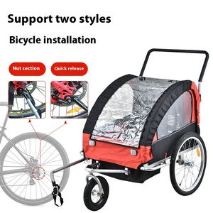 Poussette double universelle multifonctionnelle pour bébé, <span class=keywords><strong>remorque</strong></span> universelle <span class=keywords><strong>pliable</strong></span> pour enfants. - Product Image 5