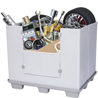 Caisse de palette pliable en plastique durable pour un transport sécurisé et un stockage efficace en termes d'espace, boîte de clôture en plastique