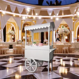 Vente en gros de chariots à bonbons décoratifs pour mariage Chariots élégants en bois pour fête et mariage Décorations murales