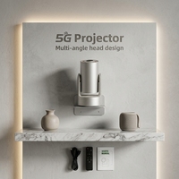 Mini Proyector Portátil Inteligente Recargable de 200 Lúmenes con Batería Integrada, 4 Horas de Reproducción, 720P, Android, WiFi, BT, Proyector 4K