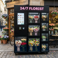 Distributeur automatique de fleurs JOYVEND 24/7, contrôle par IA, surveillance à distance, graphismes personnalisés, options de paiement multiples, acier inoxydable