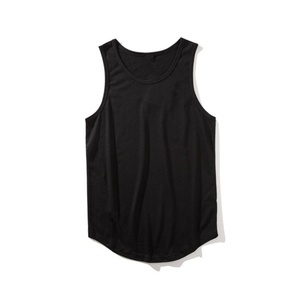 Men's Summer Street Style Must-Have Comfortable Short Vest Breathable Solid Color Tank Top Spandex/Cotton Puff Printed 3D - Product Image 3