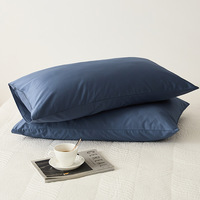Haut de gamme 100s longue agrafe coton taie d'oreiller couleurs unies Satin taies d'oreiller en gros personnalisé Satin taie d'oreiller