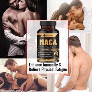 Supplément de Maca Premium Maca Ginseng Capsules pour Hommes Vitalité et Énergie Boost Capsules de Racine de Maca Capsules de Racine de Maca Noire - Product Image 2