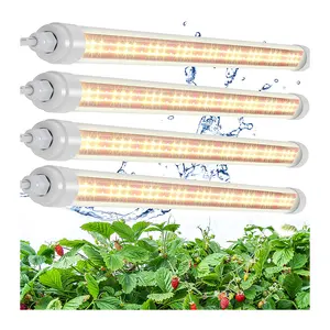 Su geçirmez T8 Led tüp aydınlatma tam spektrum özelleştirilmiş bitki yetiştirme lambaları hidroponik sebze meyve çilek yeşil yaprak bitkiler için