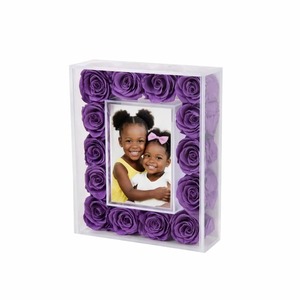 Cadre photo en acrylique avec rose éternelle, boîte à fleurs de luxe, cadeaux pour la fête <span class=keywords><strong>des</strong></span> mères, la Saint-Valentin, l'anniversaire, décoration de la maison - Product Image 3