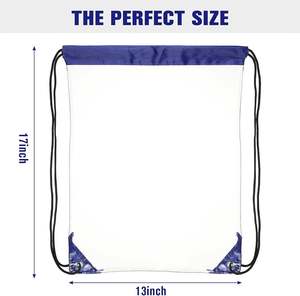 PVC <b>Clear</b> Drawstring Bag Small Waterproof <b>Clear</b> Plastic Drawstring <b>Backpack</b> for Stadiums - Product Image 2