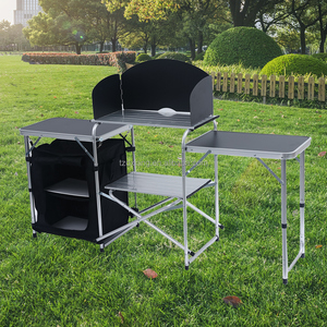 Proveedor Chino, Mesa de Cocina Plegable de Aluminio para Acampar, Moderna, Multifuncional, para Exteriores, con Almacenamiento - Product Image 6