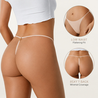 Tanga Invisible Premium para Uso Diario, Ropa Interior sin Costuras para Mujer, Tanga de Tiro Bajo, Suave y Elástica, Personalizable