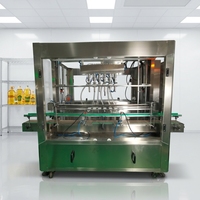 Machine de remplissage d'huile comestible entièrement automatique en acier inoxydable 316L à 6 têtes avec pompe à engrenages, pour huile de soja et d'olive