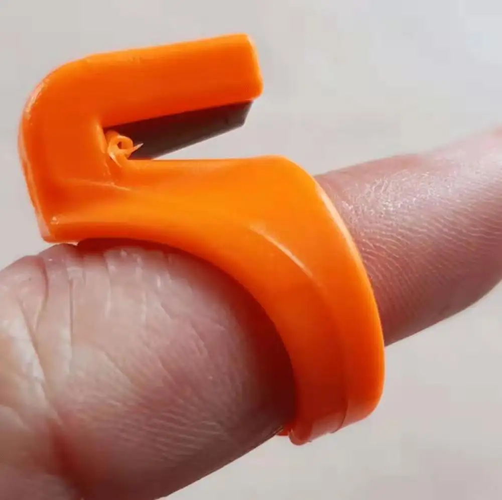 Bıçak parmak iplik kesici DIY ile plastik dikiş yüksük yüzük
