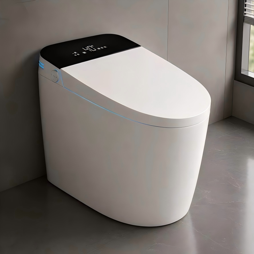 Factory Wholesale Smart Toilet WC Square Remote Control Auto Flush Heated Seat Bidet One Piece Electric Bidet Smart Toilet · image 1