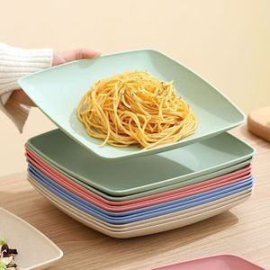Assiette carrée plate pour restaurant commercial, compatible micro-ondes, style moderne et simple, couleur unie, pour plats de restauration <span class=keywords><strong>rapide</strong></span> et nouilles sautées - Product Image 1