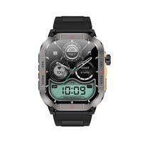 Reloj inteligente HK84 para deportes al aire libre con GPS y pantalla AMOLED, rastreador de actividad física, llamada BT, brújula de altitud, linterna para hombres y mujeres