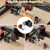Machine CNC TWOTREES TTC450 Pro 4 axes pour la découpe de métal, machine de fraisage CNC et découpe au laser du bois, contrôle GRBL