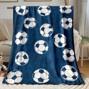Manta de Franela con Diseño de Jugador de Fútbol Americano y Fuegos Artificiales, Reversible, Suave al Tacto, para Cama, Sofá o Sillón, con Impresión Personalizada - Product Image 4