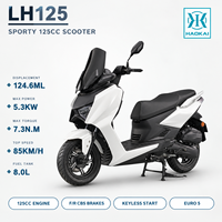 Scooter Urbain 125cc, Moteur Refroidi par Air, Freins à Disque CBS Avant et Arrière, Démarrage sans Clé EFI, 85 Km/h, EURO 5 pour Adultes, Vente en Gros