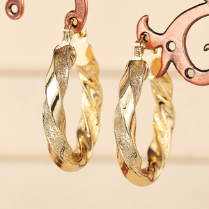 Orecchini a Spirale in Metallo a Doppia Faccia per Donne, Gioielli alla Moda e Cool - Product Image 2
