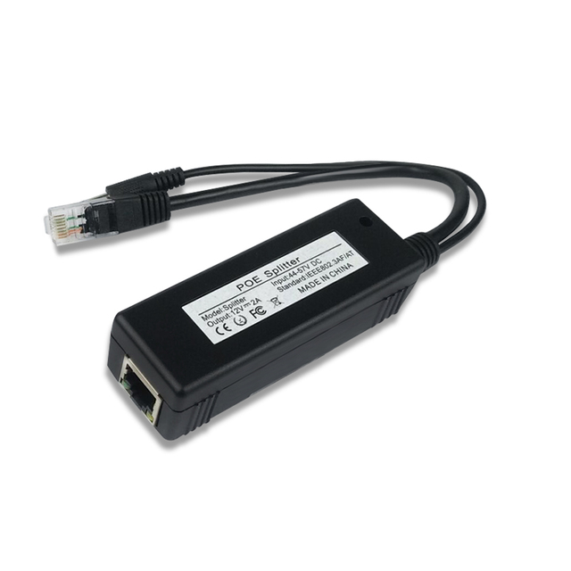 GXCOM PS101-12V2A Security Application 48V 12V2A DC IEEE802.3af 10/100Mbps IP Cameras/VoIP Phones/AP POE Splitter 1 Year