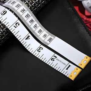 Ruban à mesurer en fibre de verre épaissi et écologique 150cm/200cm, blanc, pour la couture et la mesure corporelle, personnalisable - Product Image 6