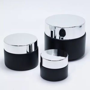 En Stock, Venta al por Mayor, Frascos de Vidrio para Crema Facial en Negro Mate de 5/10/15/20/30/50G, Frascos de Vidrio de 1, 2 y 4 Onzas con Tapa de Plástico con Efecto Madera - Product Image 6