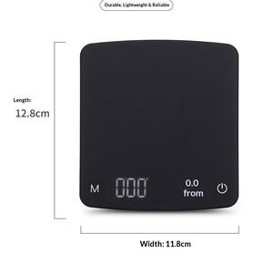 Balance électronique rechargeable avec affichage numérique LED pour le café à la main, avec minuterie et fonction de tare pour le pesage en grammes et la préparation du café - Product Image 3