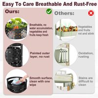 Chariot de cuisine avec 4 niveaux d'étagère de cuisine rotative étagère à légumes étagère à fruits creuse avec roues rotatives à 360 °