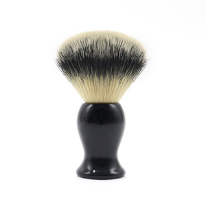 JDK, prix d'usine, brosse de rasage végétalienne 1 pièce, brosse moussante pour savon de barbier avec manche en acrylique de petite taille - Product Image 1