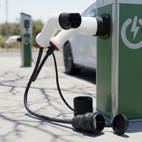 Estación de Carga para Vehículos Eléctricos TUV de 11 kW, Tipo 2 GBT, Cargador Doméstico Inteligente de 16 A, Trifásico, con Wifi y Aplicación para Vehículos Eléctricos