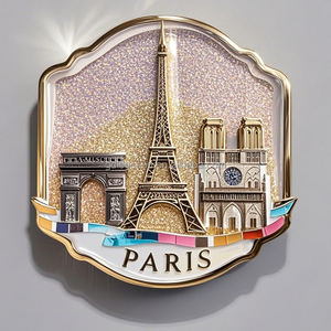 Aimant <span class=keywords><strong>de</strong></span> réfrigérateur <span class=keywords><strong>Paris</strong></span> Tour Eiffel personnalisable Couleurs riches Souvenir en métal personnalisable en vrac pour les occasions <span class=keywords><strong>de</strong></span> remise des diplômes Boutiques <span class=keywords><strong>de</strong></span> cadeaux - Product Image 6