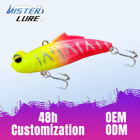 MISTER LURE 70mm 11.7g Leurre dur, Leurres durs, Yeux de poisson 3D, Leurre à grincement, Leurre coulant, Plastique ABS, Leurre de pêche VIB