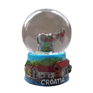 Großhandel Schneekugel 65mm Kroatien Land Touristen Souvenirs Schneekugeln modernes Design