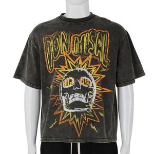 Oem Ras du Cou Haute Qualité 300 Gsm Coton Vintage Blanc Surdimensionné t-shirt Streetwear Hip Hop 240 Grammes t-shirt - Product Image 4