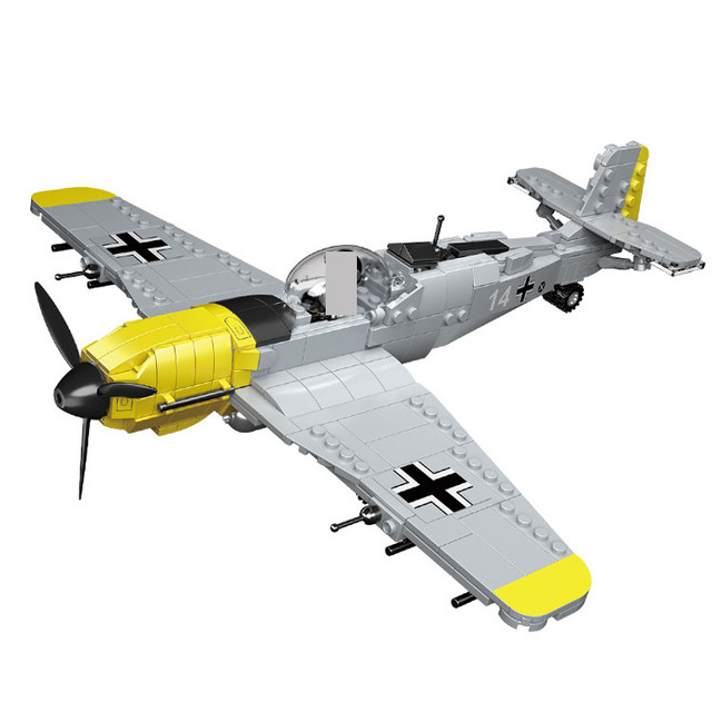 BF-109 1/48 Aircraft Airplanes Model Kit 471pcs Plastic Jet Blackbird Toy Plane Air Force Building Block Set