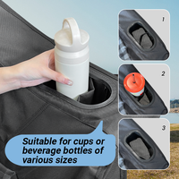 Chaise de camping pliable double, canapé deux places avec porte-gobelets, siège extérieur large et rembourré pour deux adultes