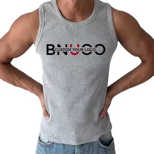 <span class=keywords><strong>Canotta</strong></span> da <span class=keywords><strong>uomo</strong></span> alla moda Casual in maglia per lo sport Fitness palestra strato Base per la primavera estate gilet americani nuovo Design - Product Image 4