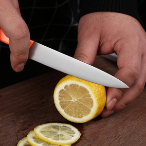 Bộ 5 Chiếc Dao Làm Bếp 3CR13 Bằng Thép Không Gỉ PP + TPR Tay Cầm Màu Cam Chuyên Nghiệp Dao Santoku Cực Kỳ Sắc Nét - Product Image 4