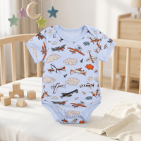 Baby Neugeborenen Niedlicher Strampler Säuglings-Bodysuit Reine Baumwolle Knopfverschluss Schmetterling/Blumenmuster Europäisch-Amerikanischer Stil