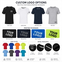 T-shirt de course unisexe personnalisé avec logo, réfléchissant, séchage rapide, respirant, 100 % polyester, manches longues ou courtes, 180g, ions argent