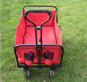 Carrito de Jardín Plegable para Exteriores, Carrito de Acero Inoxidable Marrón de Cuatro Ruedas, Carrito de Supermercado Cerrado para Acampar y Hacer Picnic - Product Image 6