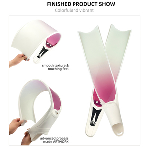 수중 스노클링 용 맞춤형 패턴 투명 유리 섬유 플린 스쿠버 프리다이빙 핀 스피어 낚시 다이빙 - Product Image 5
