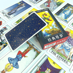 طباعة بطاقة التاروت الأزرق المخصص النسخة الأصلية بطاقات التاروت الفضية ذات مغزى - Product Image 5