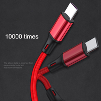 3A Nylon trenzado aleación de aluminio Original Usb a tipo C Cables de datos de carga rápida para iPhone para teléfono móvil Samsung Galaxy