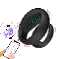 Bestseller Männlicher Kabelloser Ferngesteuerter APP-gesteuerter Vibrierender Penisring Prostata-Silikon-Vibrator 10 Frequenzen 100% Wasserdicht
