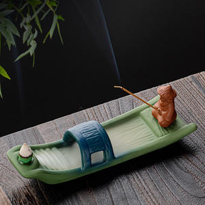 Nuevo quemador <span class=keywords><strong>de</strong></span> incienso <span class=keywords><strong>de</strong></span> cerámica con diseño <span class=keywords><strong>de</strong></span> <span class=keywords><strong>pesca</strong></span> para ancianos: recipiente <span class=keywords><strong>de</strong></span> incienso <span class=keywords><strong>de</strong></span> reflujo y palo para la ceremonia del té - Product Image 5