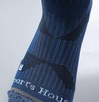 Chaussettes de travail en coton pour hommes ODM, chaussettes athlétiques amortissantes, acceptent la personnalisation du design pour la randonnée, la course à pied, l'entraînement
