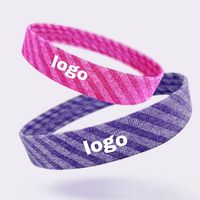 Bandeau de sport pour femme, tendance, fin, élastique, en coton, respirant, couleur unie, pour la course, le yoga, le fitness, accessoire de sport pour séchage rapide